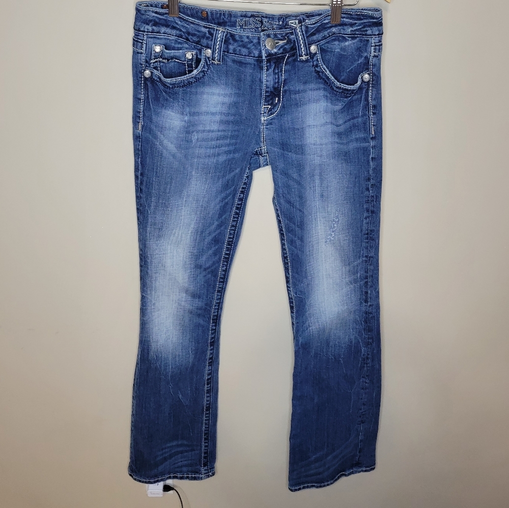 Miss Me Embellished Boot Cut Denim Size 31 - Picture 1 of 7